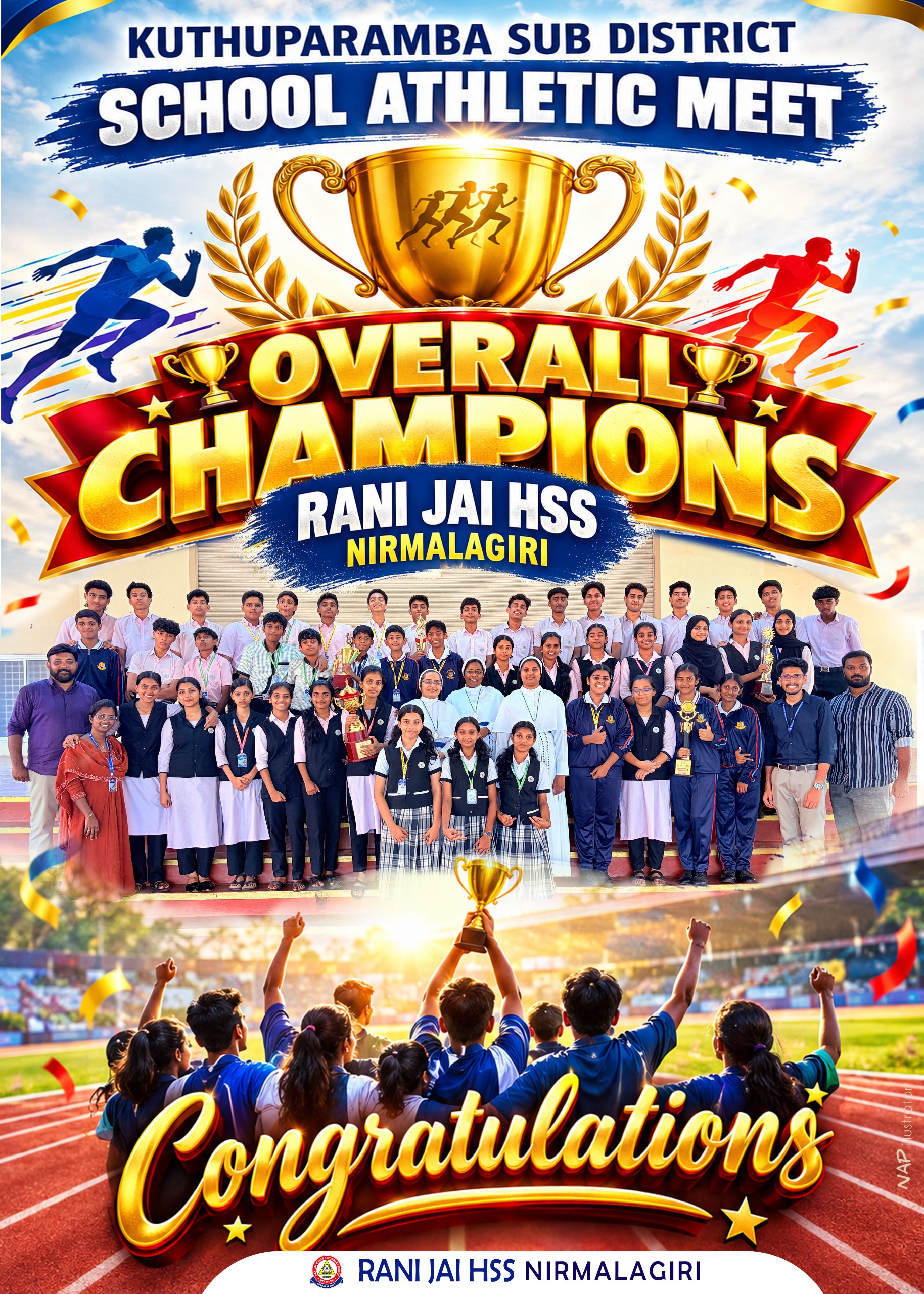 🏆 OVERALL CHAMPIONS – KUTHUPARAMBA SUB DISTRICT SCHOOL ATHLETIC MEET